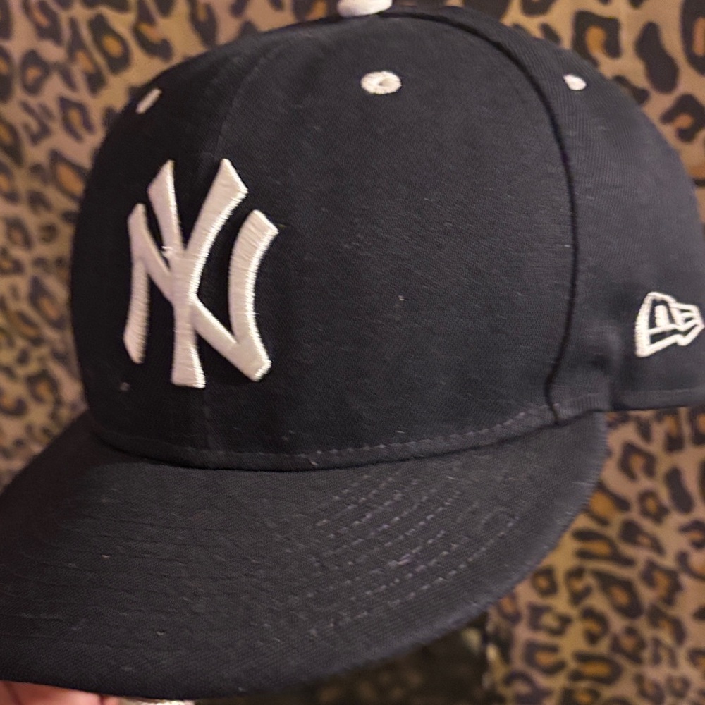 New Era Navy Blue Cap with White Logo one size fits most